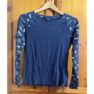 Ariat Women's S Long Sleeve Cotton Tee Shirt Top Equestrian Western Riding Horse